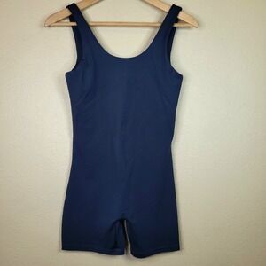 Girlfriend Collective Midnight Blue Bike Unitard Romper Size Medium One Piece